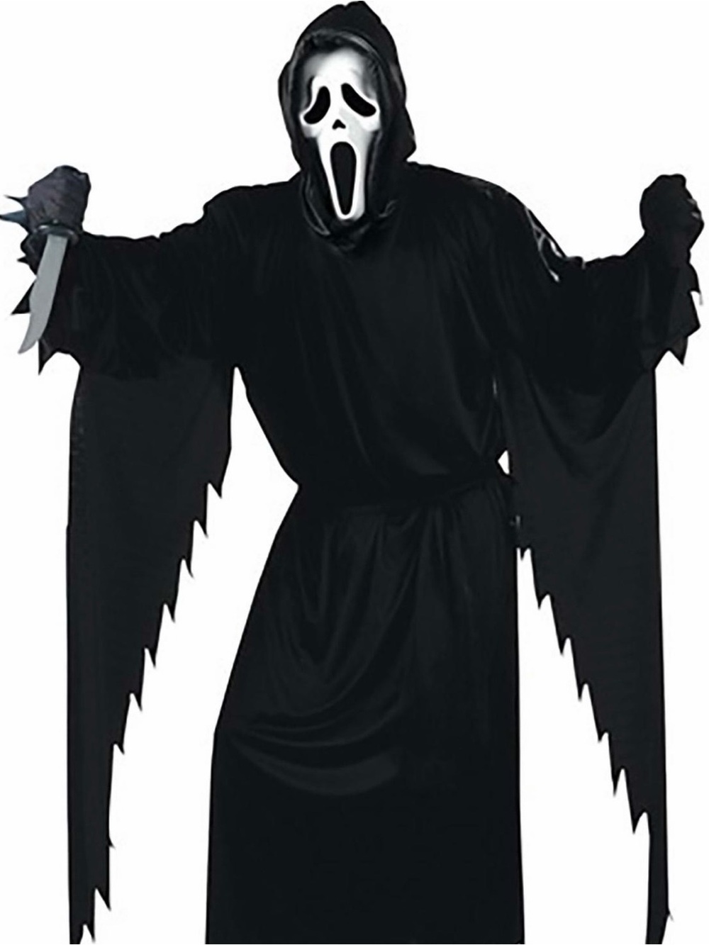 Adult / Older Teen Classic Black Hooded Scream  Costume w mask